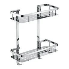 Полиця для ванної кімнати хромована